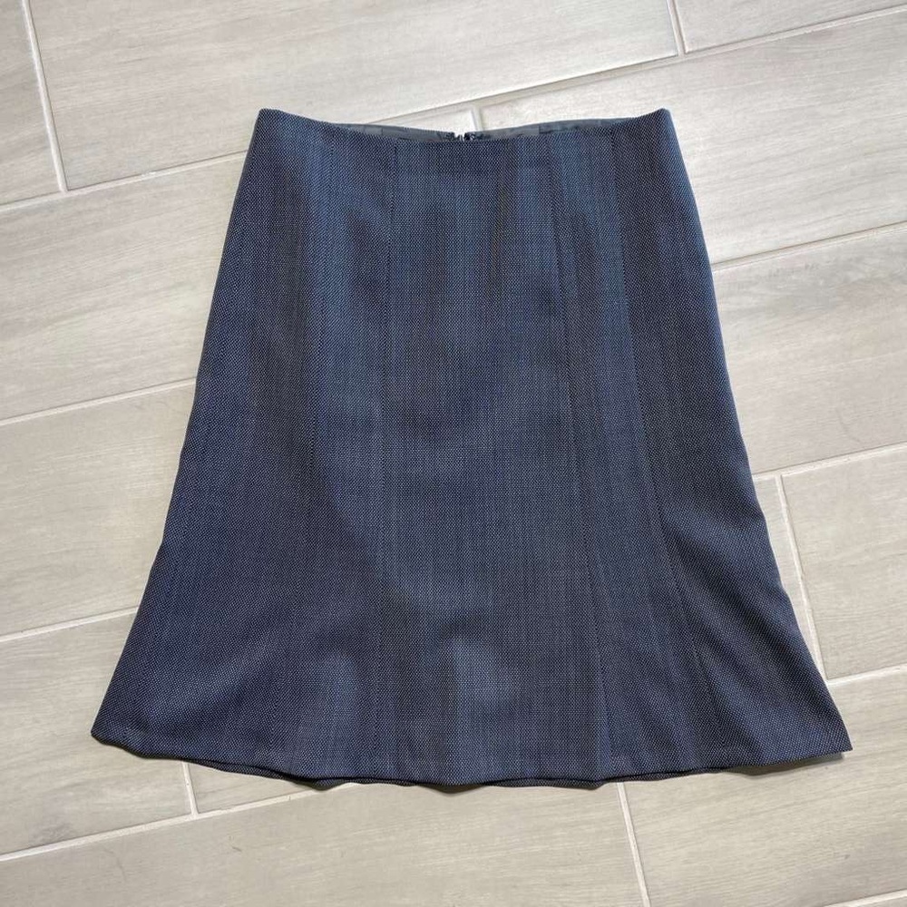 Talbots Womens Wool Blend Lined A-Line Skirt Size 2 Gray‎ Excellent Condition